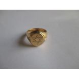 An 18ct gold masonic signet ring, approx weight 13.1g