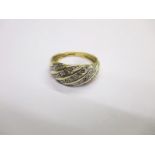 A 9ct gold and diamond ring