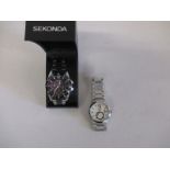 A boxed Sekonda chronograph and an Anthony James of London watch