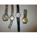 4 vintage wrist watches