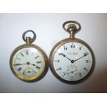 A vintage Trans Pacific 21 jewel pocket watch and a continental example