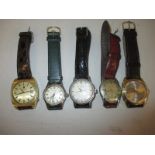 5 Vintage wrist watches