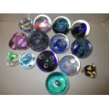 14 vintage Caithness glass paperweights