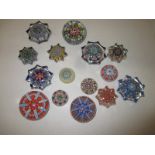 A quantity of C1980s Strathearn millefiori glass paperweights