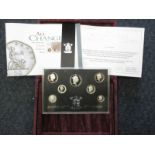 A 1996 sterling silver proof coin set