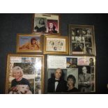 A quantity of vintage celebrity photographs, most autographed