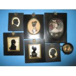 A quantity of 19th century and later silhouettes