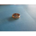 A gents 9ct gold wedding band, approx. weight 5.9g