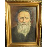 Portrait oil on canvas of John Ruskin, signed Blanchard 1912