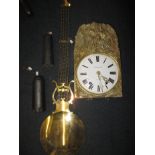 A mid 19th century French bracket clock with open lyre pendulum
