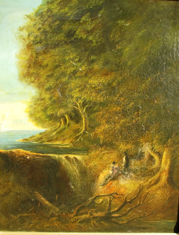 A large 19th century oil on canvas landscape