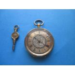 A late 19th century 18ct gold cased pocket watch marked Farringdon