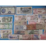 A quantity of vintage bank notes to include a Central Bank of Ireland £10