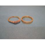 2, 18ct gold rings, approx. weight 6.3