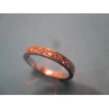 A diamond half eternity ring marked Plat, approx. size P ½