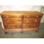 A large 19th century chest of 6 drawers