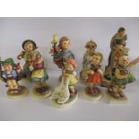 A quantity of vintage goebel figures