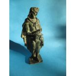 An antique cast bronze figure of Christ, approx. height 14cm and of exceptionally fine quality