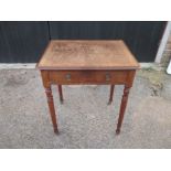 A mid 19th century mahogany side table