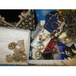 A quantity of vintage costume jewellery