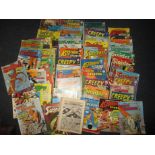 A quantity of 1960s and later comics