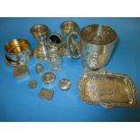 A quantity of mixed silver items