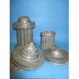 Victorian pewter ice cream moulds