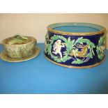 2 pieces of 19th century Majolica