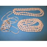 3 Freshwater pearl necklaces