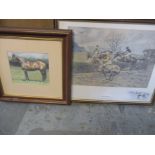 2 framed equine pictures