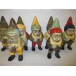 7 Late 1940s early 1950s gnomes possibly the 7 dwarfs