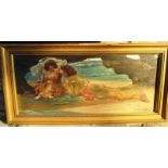 Oil on canvas ‘Lovers in a cove’ signed WEF Brittain