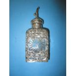 A large Edwardian silver cased perfume atomiser