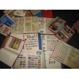 A large quantity of stamps in albums