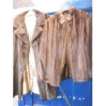 2 vintage natural fur coats