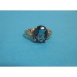 A 9ct gold ring set with single mystic topaz, approx. size P