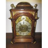 A 19th century walnut cased double chain fusee movement bracket clock