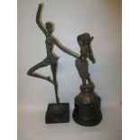 Two bronze figures