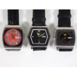 Three retro Seiko & Rioch watches