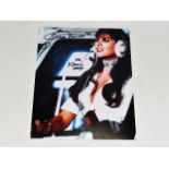 A hand signed Caroline Munro photograph of James B