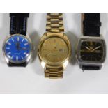 Three retro Seiko wrist watches