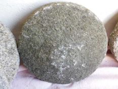 A granite mushroom top approx. 22in in diameter with 37in post
