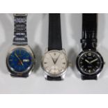 A retro Ricoh wrist watch & two others