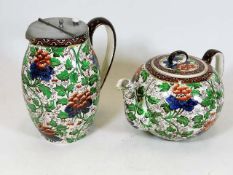 A Doulton chintz style water jug & teapot