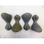 Four Victorian cast iron ball & claw bath feet app