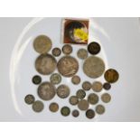A quantity of mixed mostly antique silver coinage