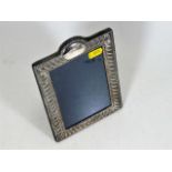 A silver photo frame