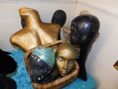 A quantity of busts & mounts including three hangi