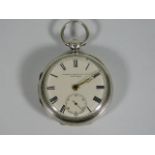 A Burnard Booth key lever silver pocket watch