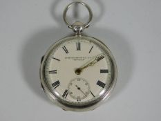 A Burnard Booth key lever silver pocket watch